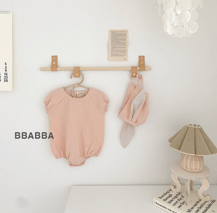 Bbabba - Korean Baby Fashion - #babyoninstagram - Linen Summer Rabbit Body Suit Bonnet Set - 4