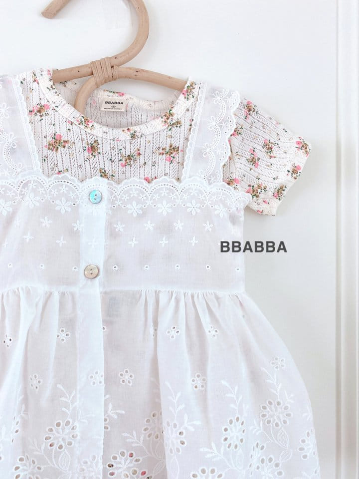 Bbabba - Korean Baby Fashion - #onlinebabyshop - Flower Body Suit - 7