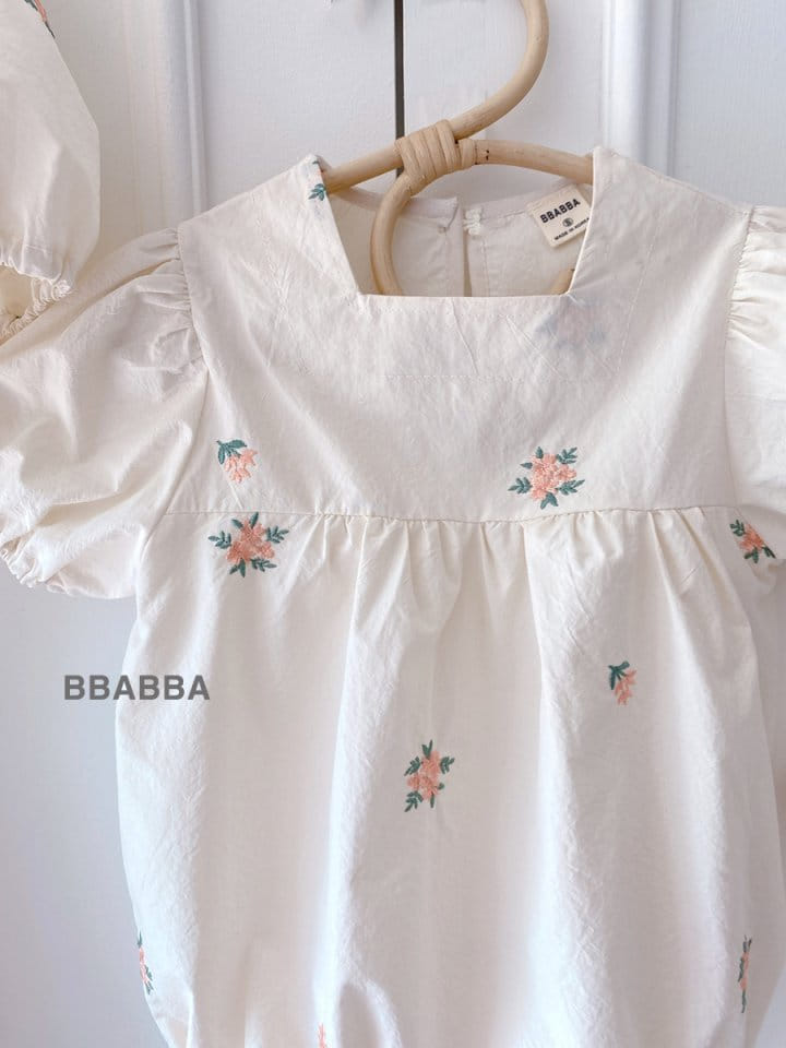 Bbabba - Korean Children Fashion - #kidsshorts - Mom Lyella Embroidery One-Piece   - 4