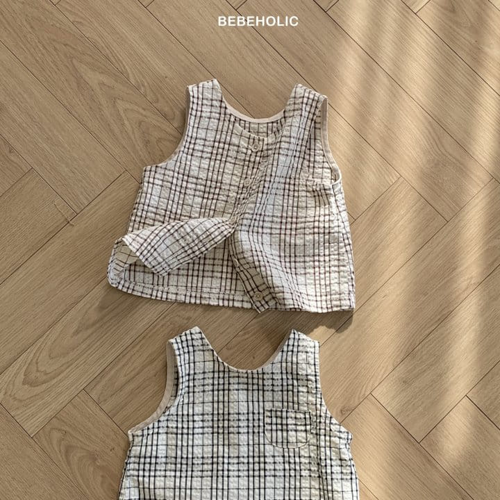 Bebe Holic - Korean Baby Fashion - #babyboutique - Summer Check Sleeveless Tee - 10