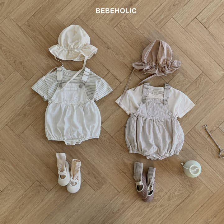 Bebe Holic - Korean Baby Fashion - #babyboutique - Linen Buckle Dungarees