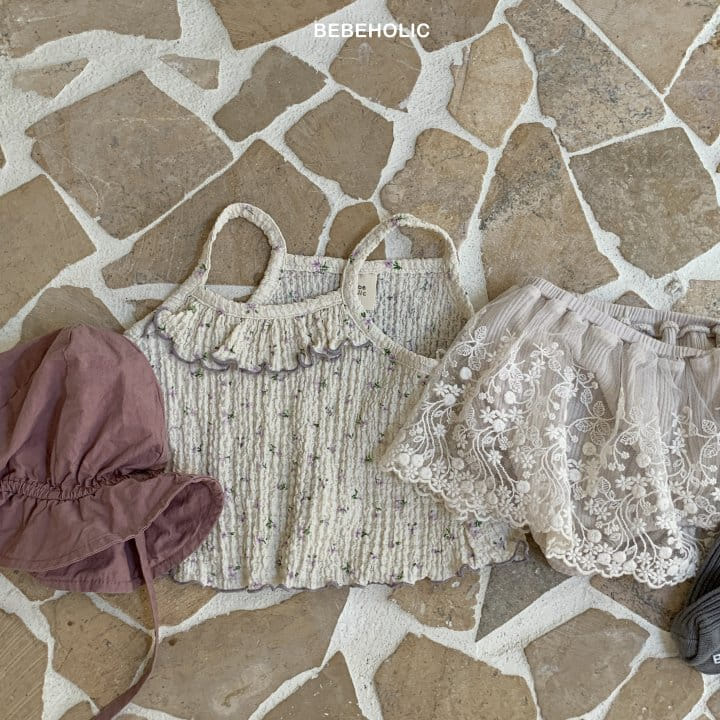 Bebe Holic - Korean Baby Fashion - #babyboutique - Sakura Shirring Sleeveless Tee - 6