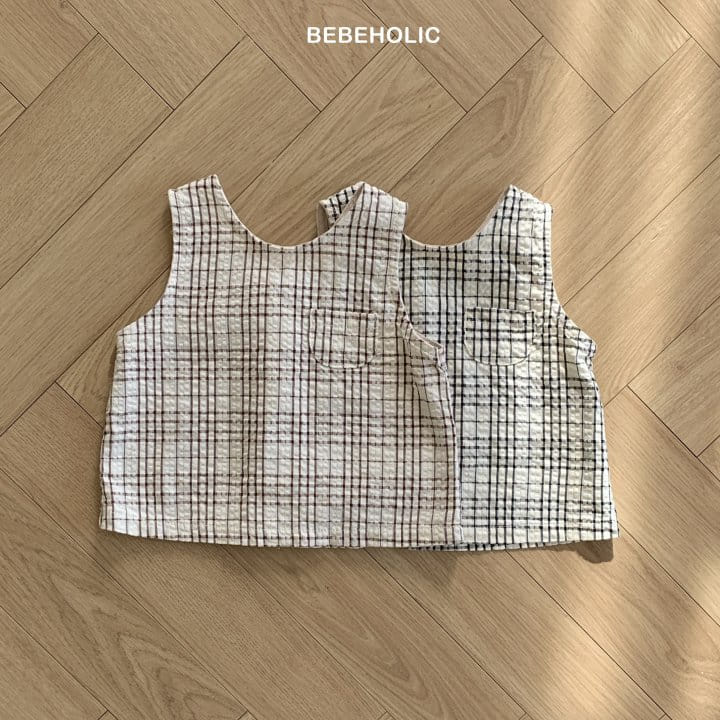Bebe Holic - Korean Baby Fashion - #babyboutiqueclothing - Summer Check Sleeveless Tee - 11