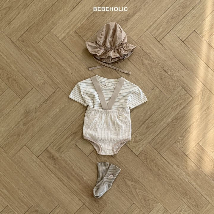 Bebe Holic - Korean Baby Fashion - #babyboutiqueclothing - Waffle Dungarees Bloomers - 8