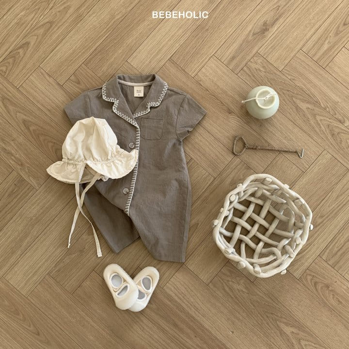 Bebe Holic - Korean Baby Fashion - #babyclothing - Mellow Collar Body Suit - 9