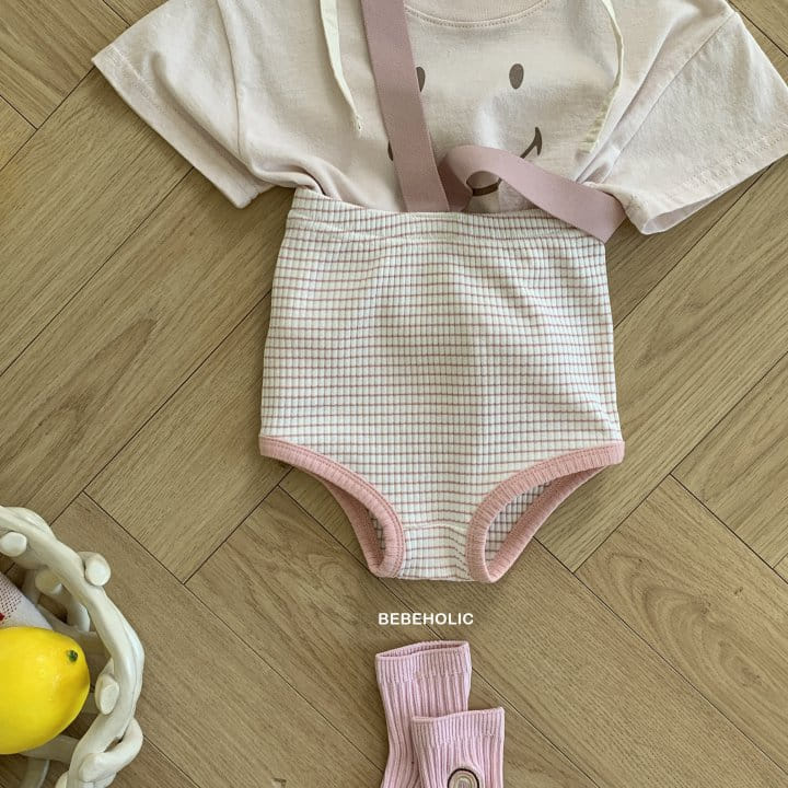 Bebe Holic - Korean Baby Fashion - #babyfashion - Smile Dungarees Bloomers - 9