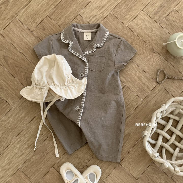Bebe Holic - Korean Baby Fashion - #babyfashion - Mellow Collar Body Suit - 10