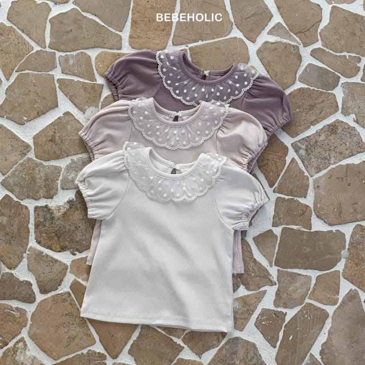 Bebe Holic - Korean Baby Fashion - #babyfashion - Mesh Dot Tee - 5
