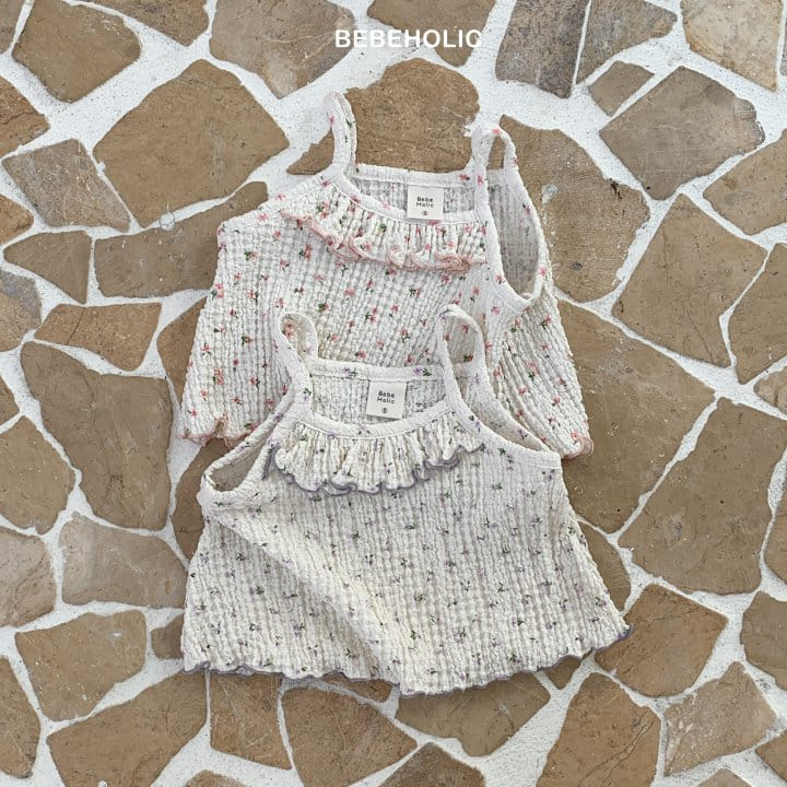 Bebe Holic - Korean Baby Fashion - #babyfashion - Sakura Shirring Sleeveless Tee - 9