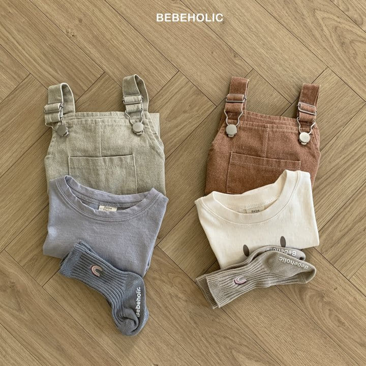 Bebe Holic - Korean Baby Fashion - #babyfashion - Pigment Dungarees Body Suit - 4