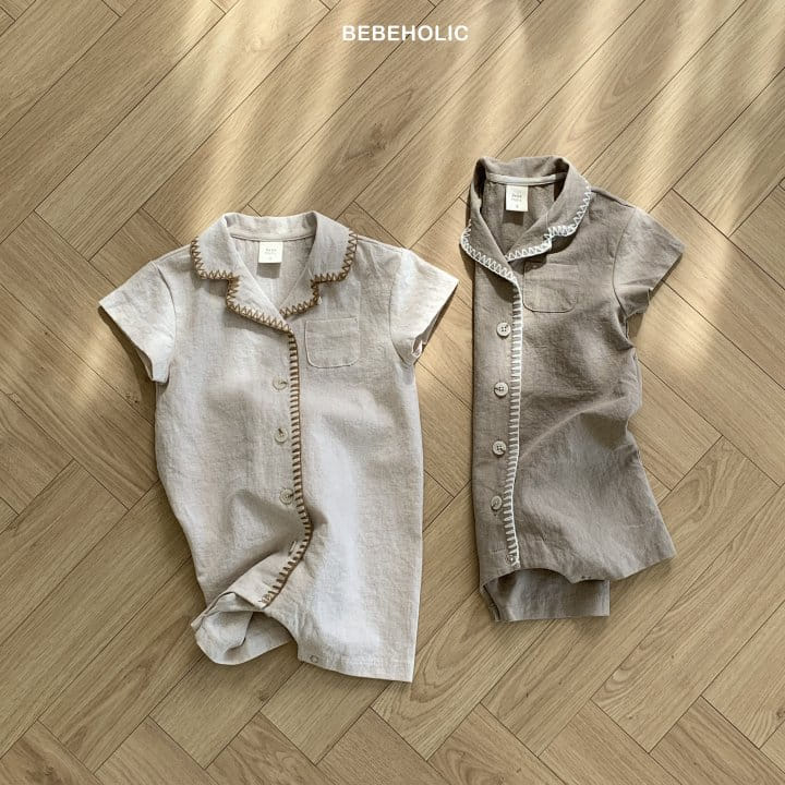 Bebe Holic - Korean Baby Fashion - #babyfever - Mellow Collar Body Suit - 11
