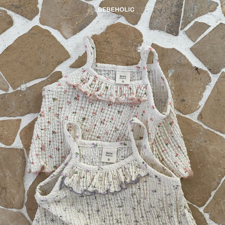 Bebe Holic - Korean Baby Fashion - #babyfever - Sakura Shirring Sleeveless Tee - 10