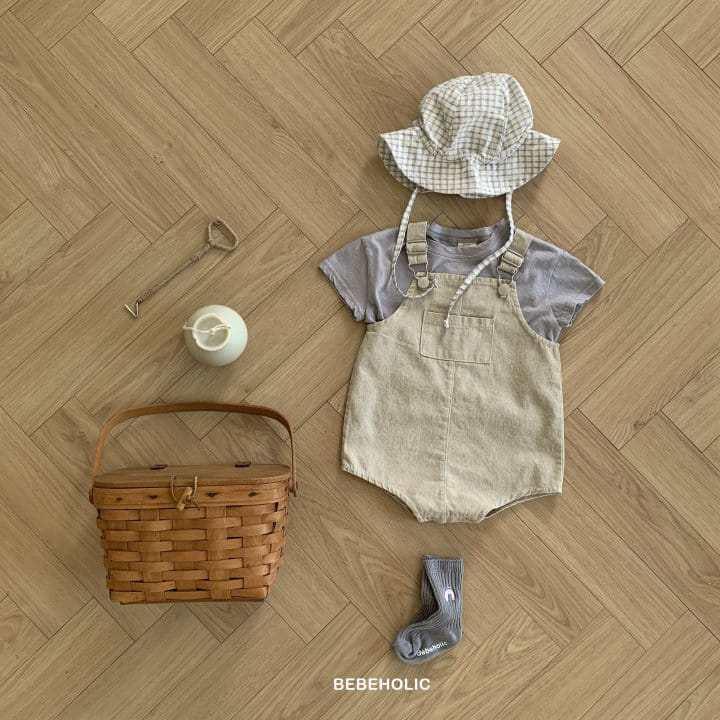 Bebe Holic - Korean Baby Fashion - #babygirlfashion - Pigment Dungarees Body Suit - 5