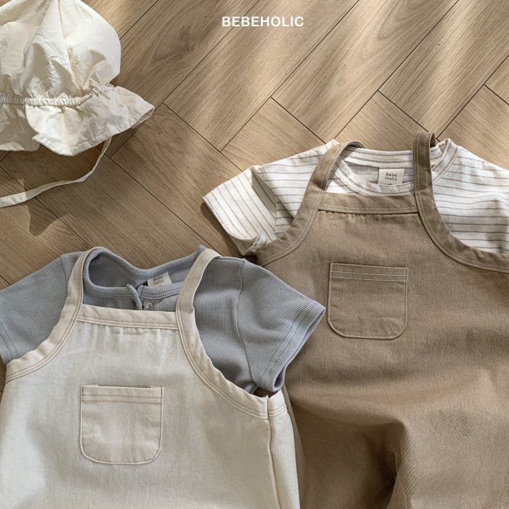 Bebe Holic - Korean Baby Fashion - #babygirlfashion - Twill Pocket Body Suit - 3