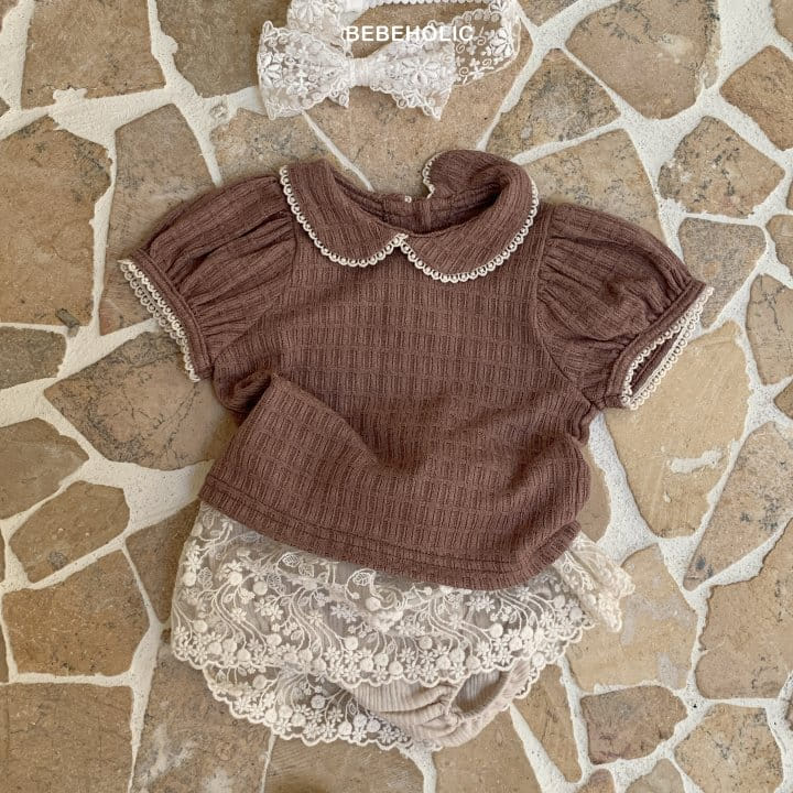 Bebe Holic - Korean Baby Fashion - #babygirlfashion - Collar Cloud Tee - 8