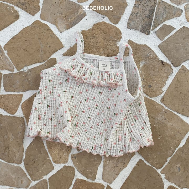 Bebe Holic - Korean Baby Fashion - #babygirlfashion - Sakura Shirring Sleeveless Tee - 11