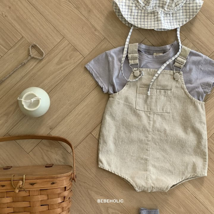 Bebe Holic - Korean Baby Fashion - #babylifestyle - Pigment Dungarees Body Suit - 6