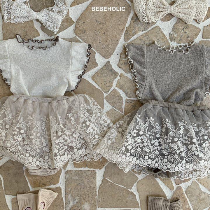 Bebe Holic - Korean Baby Fashion - #babylifestyle - Lily Lace Skirt - 2