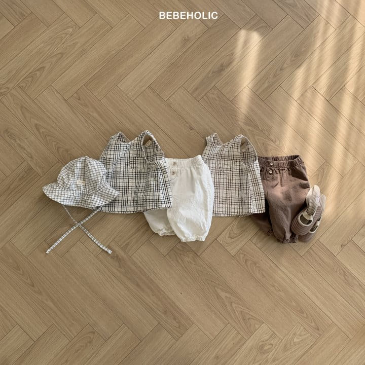 Bebe Holic - Korean Baby Fashion - #babyootd - Summer Check Sleeveless Tee - 3