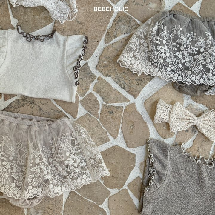 Bebe Holic - Korean Baby Fashion - #babyoninstagram - Lily Lace Skirt - 4