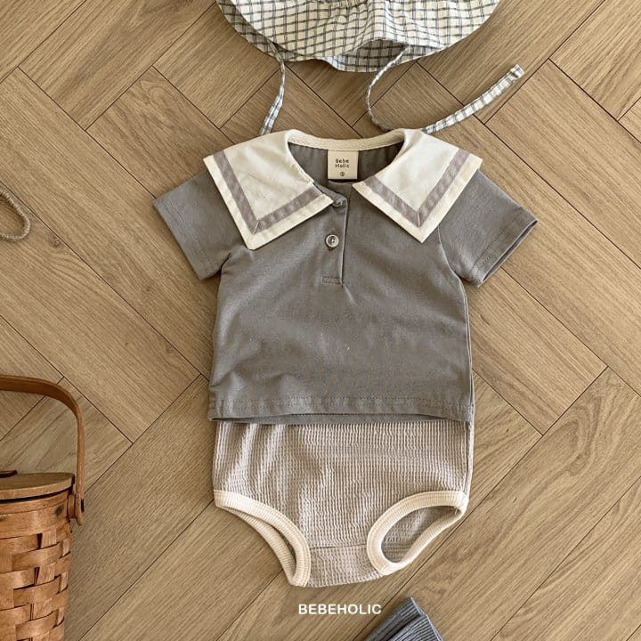 Bebe Holic - Korean Baby Fashion - #babyoutfit - Creamy Collar Tee - 6