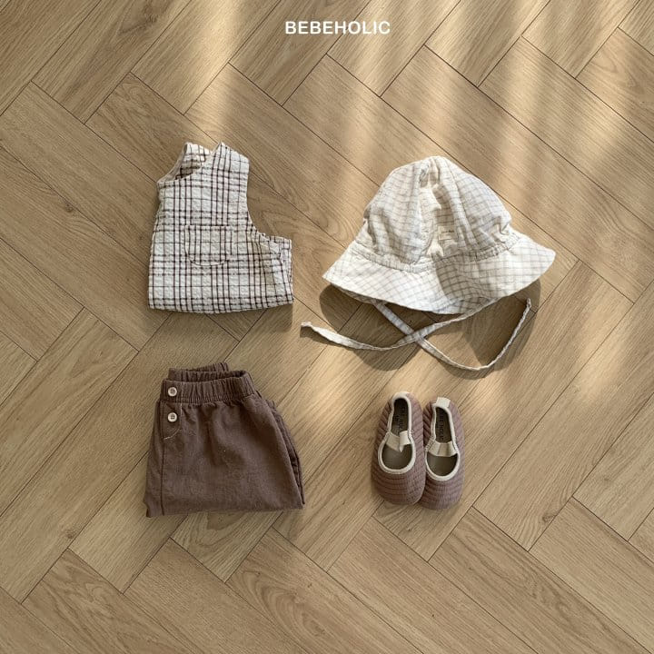 Bebe Holic - Korean Baby Fashion - #babyoutfit - Summer Check Sleeveless Tee - 5