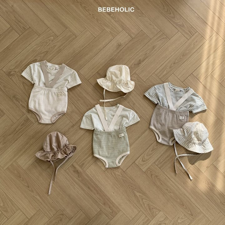 Bebe Holic - Korean Baby Fashion - #babyoutfit - Waffle Dungarees Bloomers