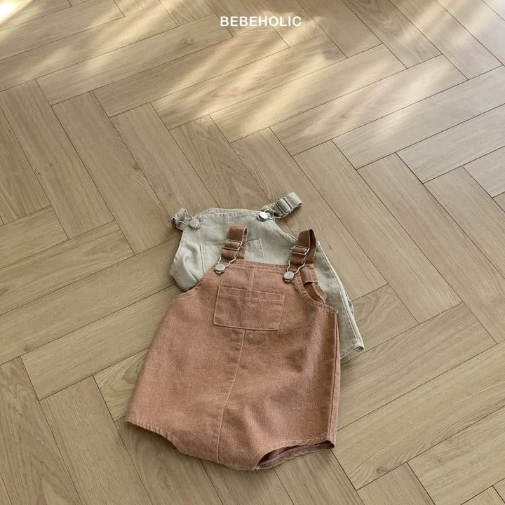 Bebe Holic - Korean Baby Fashion - #babyoutfit - Pigment Dungarees Body Suit - 10