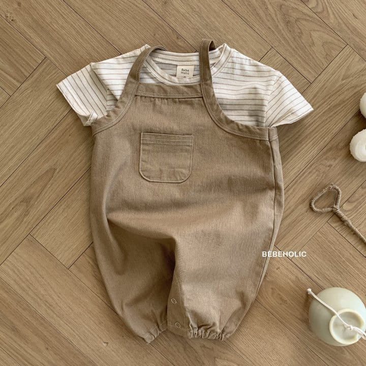 Bebe Holic - Korean Baby Fashion - #babyoutfit - Twill Pocket Body Suit - 7