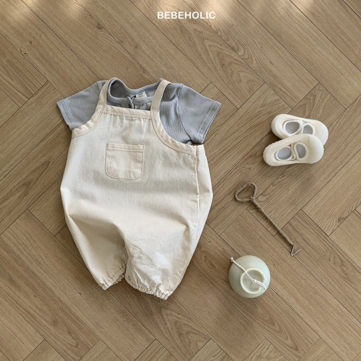 Bebe Holic - Korean Baby Fashion - #babyoutfit - Twill Pocket Body Suit - 8