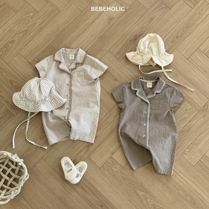 Bebe Holic - Korean Baby Fashion - #babyoutfit - Mellow Collar Body Suit
