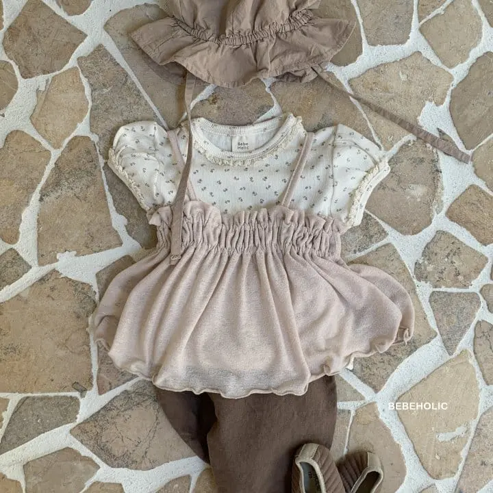 Bebe Holic - Korean Baby Fashion - #babyoutfit - Linen Shirring Sleeveless Tee - 5