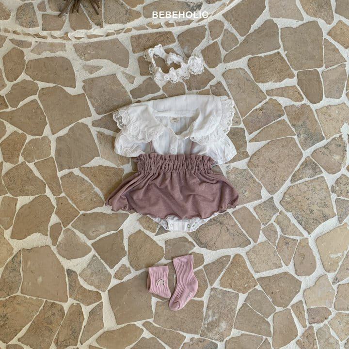 Bebe Holic - Korean Baby Fashion - #babyoutfit - Linen Shirring Sleeveless Tee - 6