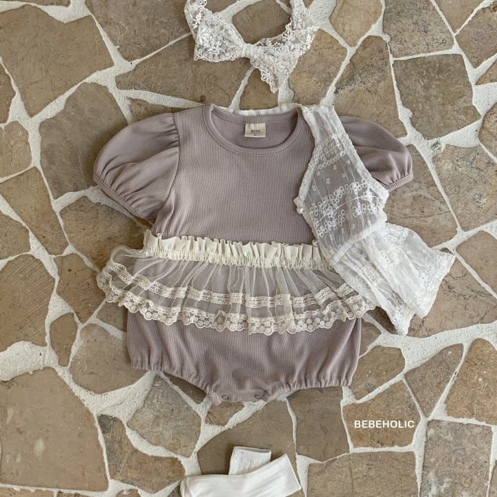 Bebe Holic - Korean Baby Fashion - #babyoutfit - Apron Body Suit - 11
