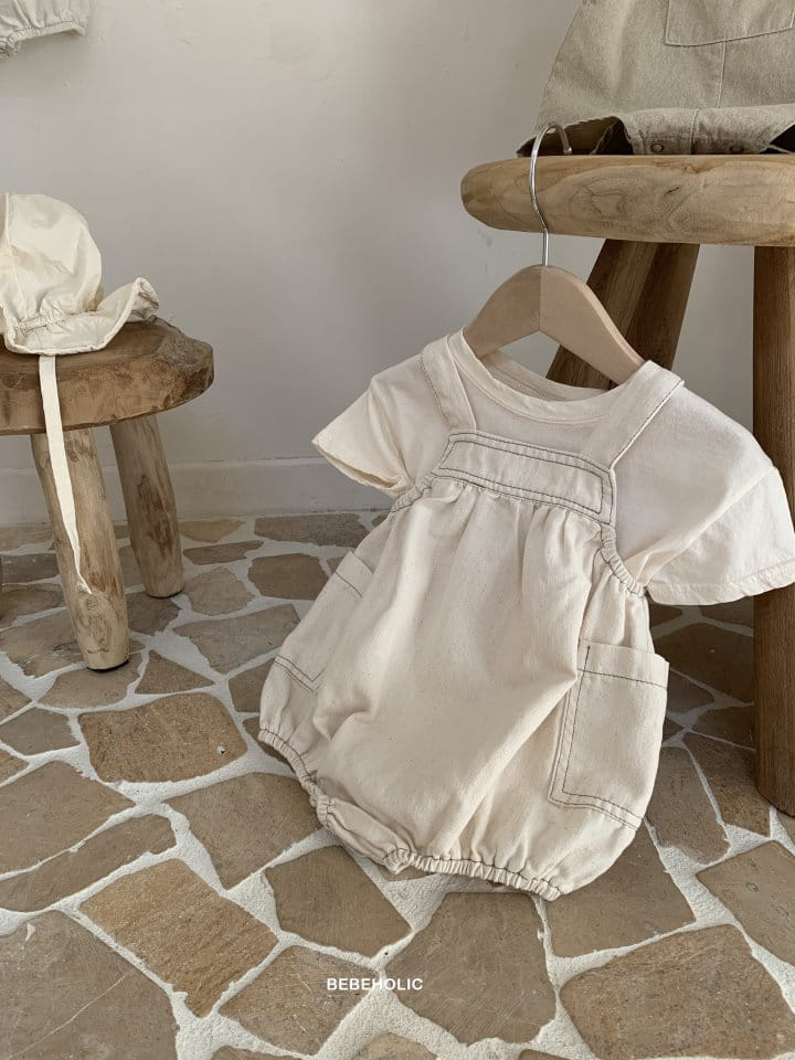 Bebe Holic - Korean Baby Fashion - #babywear - Denim Pocket Body Suit - 10