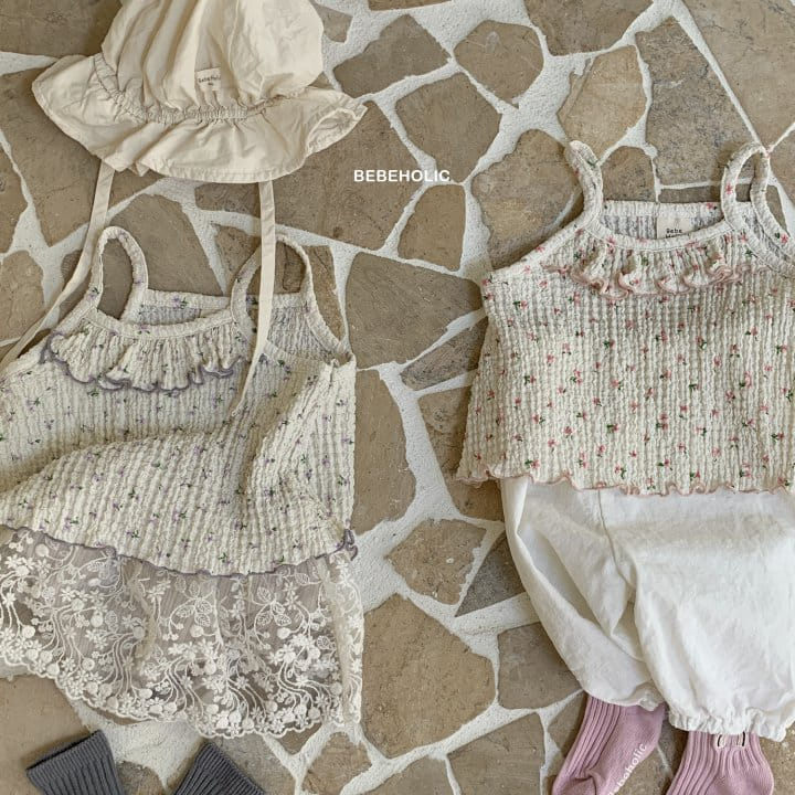 Bebe Holic - Korean Baby Fashion - #babywear - Sakura Shirring Sleeveless Tee - 2