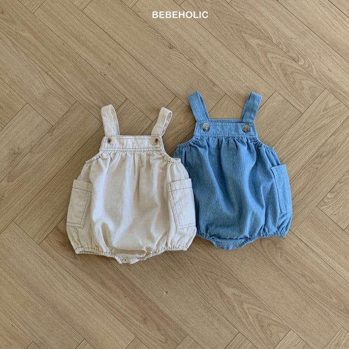 Bebe Holic - Korean Baby Fashion - #onlinebabyboutique - Denim Pocket Body Suit - 11