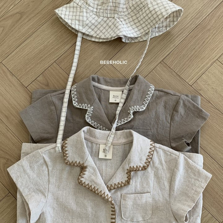 Bebe Holic - Korean Baby Fashion - #babywear - Mellow Collar Body Suit - 4