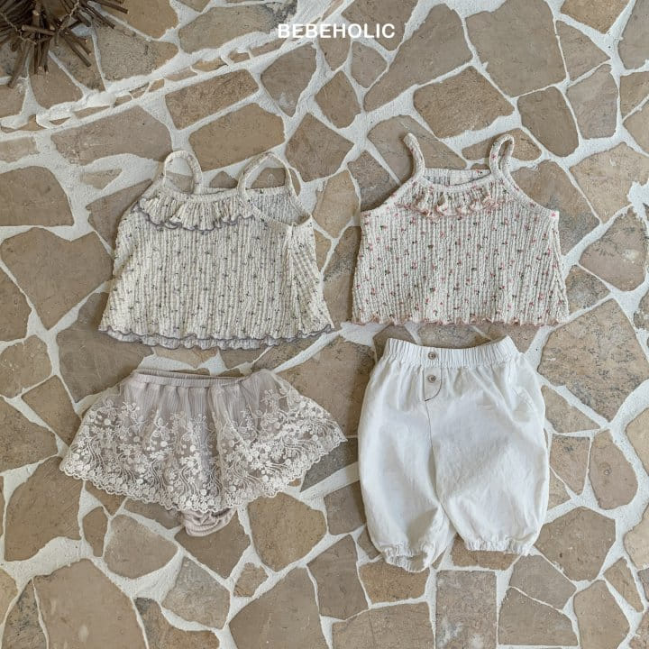 Bebe Holic - Korean Baby Fashion - #onlinebabyboutique - Sakura Shirring Sleeveless Tee - 3