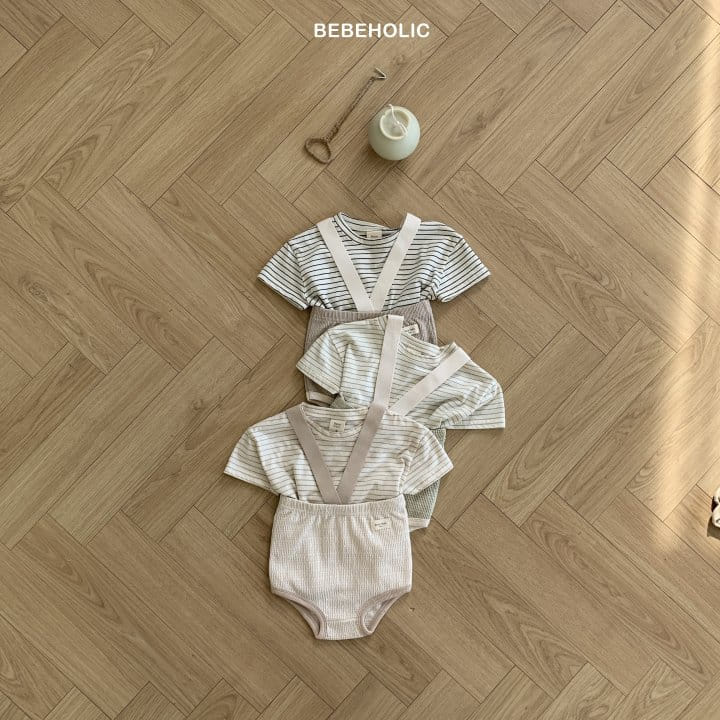 Bebe Holic - Korean Baby Fashion - #onlinebabyshop - Waffle Dungarees Bloomers - 5
