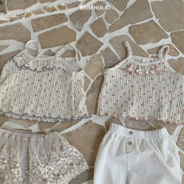 Bebe Holic - Korean Baby Fashion - #onlinebabyboutique - Sakura Shirring Sleeveless Tee - 4