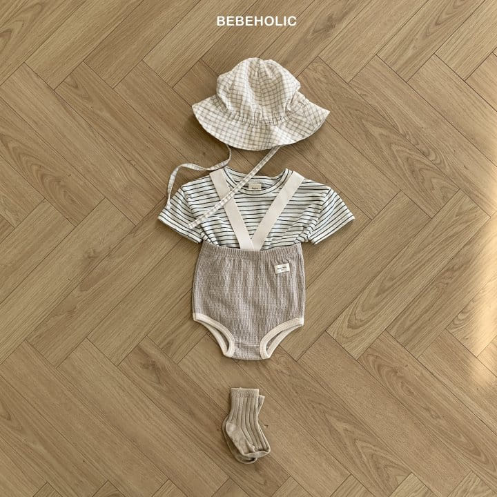 Bebe Holic - Korean Baby Fashion - #smilingbaby - Waffle Dungarees Bloomers - 6