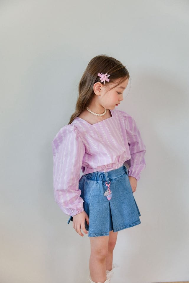 Berry Berry - Korean Children Fashion - #kidsstore - Back Ribbon Blouse - 4