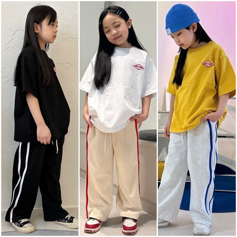 Better j - Korean Children Fashion - #childofig - Two Line Wide Pants