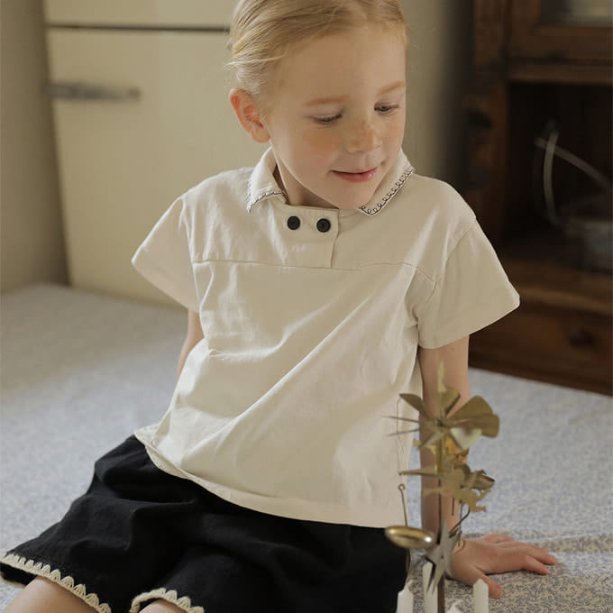 Bien A Bien - Korean Children Fashion - #littlefashionista - Frutt Embroidery Tee