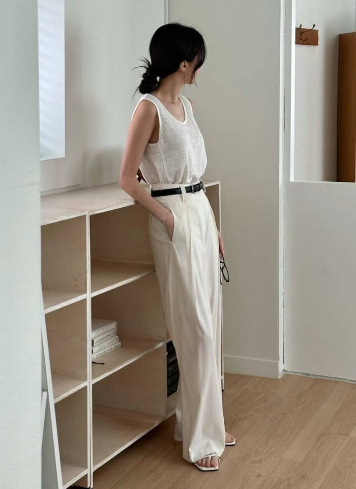 Binus - Korean Women Fashion - #momslook - Linen Slacks - 10