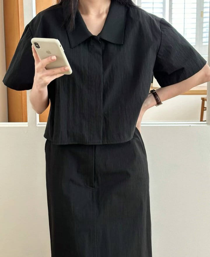 Binus - Korean Women Fashion - #womensfashion - Linkle Crop Shirt - 9