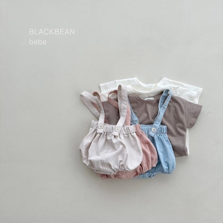 Black Bean - Korean Baby Fashion - #babyclothing - Mari Dungarees Top Bottom Set