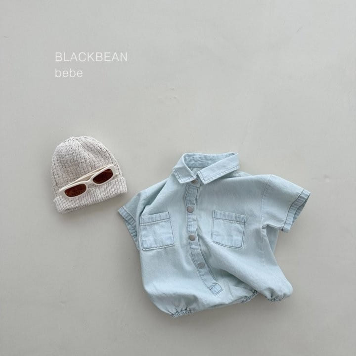 Black Bean - Korean Baby Fashion - #babyclothing - Like Denim Body Suit - 4