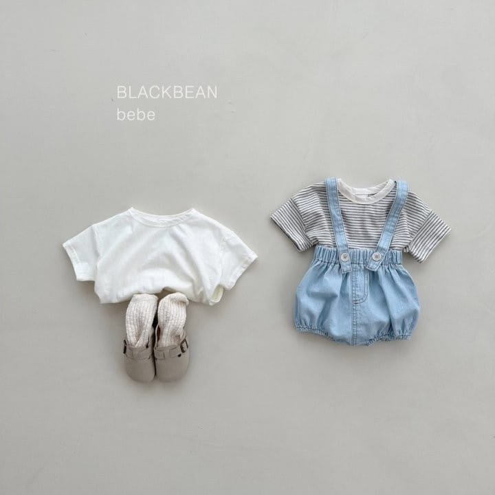 Black Bean - Korean Baby Fashion - #babyfever - Mari Dungarees Top Bottom Set - 3